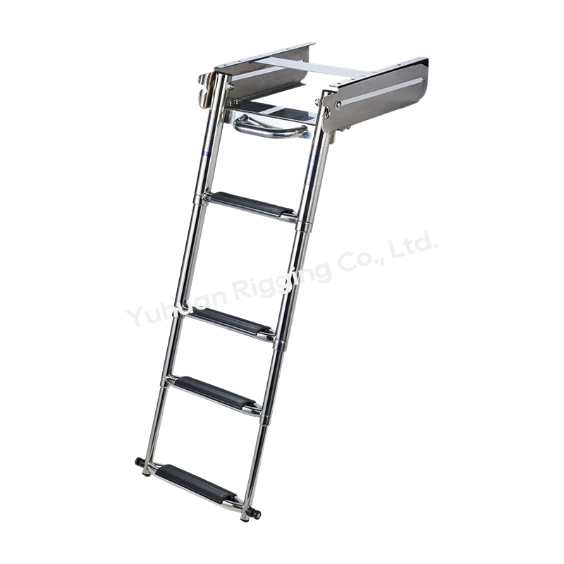 سلم قارب قابل للطي غائر من 3 إلى 4 درجات SS304 / SS316